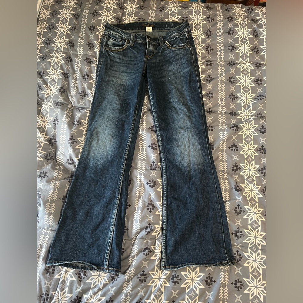 Silver Jeans Dark Blue Flare Women's Jeans